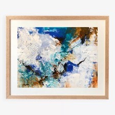 Tableau Peinture abstraite originale sur papier 65 x 50 -Original signé 