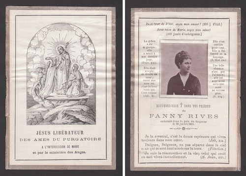 Image pieuse mortuaire fanny - image,
