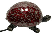 Jolie LAMPE TORTUE métal et verre années 1970