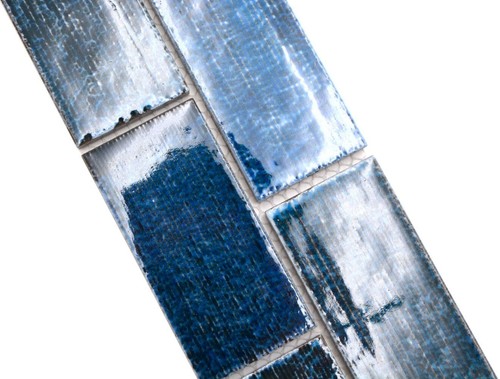 Mosaïque bordure turquoise - mosaïque,