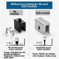 Serrure de porte coulissante en alliage d'aluminium pour rails de fenêtre type