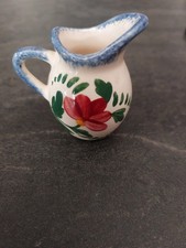 Desvres Gabriel Fourmaintraux Pitcher Flowers Antique Doll