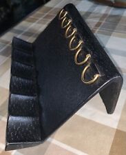 Rare 1950's Design Longchamp Black Leather Sheathed Ceramic Pipe Holder??