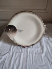 Longwy Earthenware Fish Plate Copenhagen Model 1900/1960
