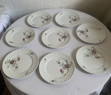 8 Très Belles Assiettes K G Lunéville Décor De Fleurs