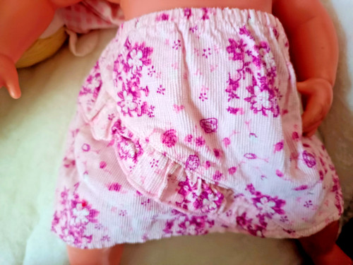 Jupe velours tons - , roses