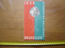 Plaquette presentation 1935 EXPOSITION UNIVERSELLE BRUXELLES