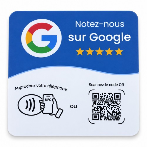 Plaque google avis nfc - avis, qr