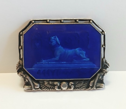 Vintage art deco silver blue - vintage,