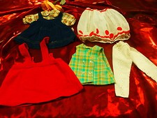 lot===5piéces garde-robe  pour poupées   25-30cm bella,gégé ,vintage 