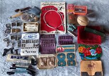 LOT COUTURE  COLLECTION OEUF AGRAFES  LACET FIL PORTE AIGUILLE MERCERIE ANCIENNE