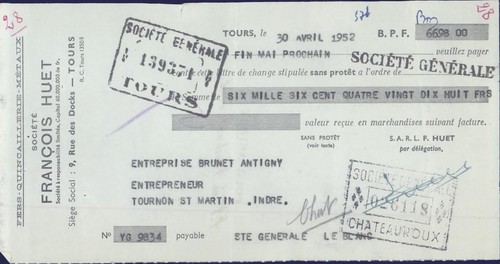 François huet tours - françois, 1952