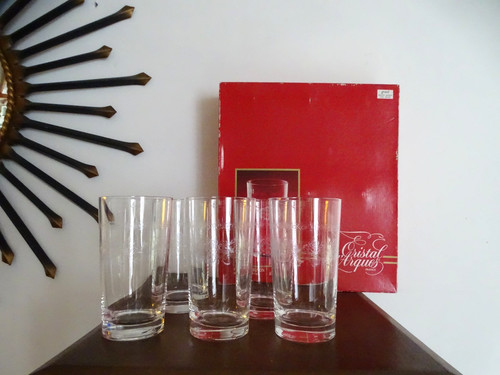 Verres eau orangeade cristal - eau,