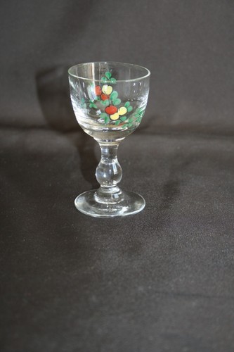 Verre émaillé pied à - émaillé,