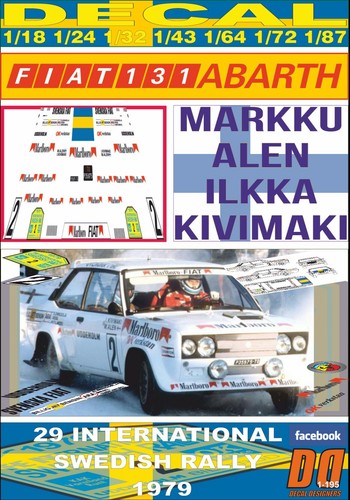 Decal fiat 131 abarth - 131, markku
