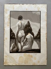 Baigneuses, pochoir ou