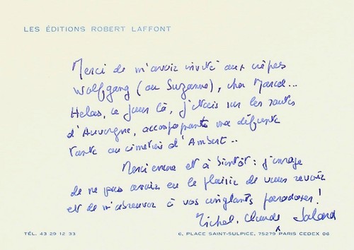 S michel claude jalard - l.a.s,