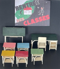 OLD TOY - SCHOOL - CLASSROOM - INDUSTRIAL STYLE FURNITURE - 1960's