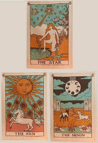 Tenture murale tarot soleil - tenture,