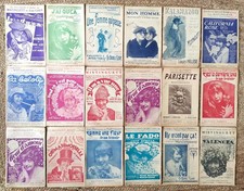 Lot de 18 partitions musicales