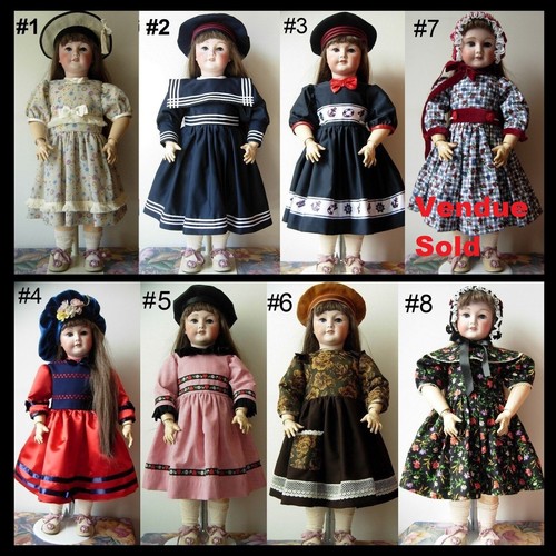 Robe poupée ancienne sfbj - poupée,