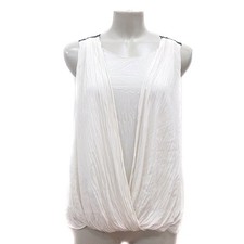 Maitresse MAITRESSE Sleeveless Blouse Black & White Polyester M/38 Used
