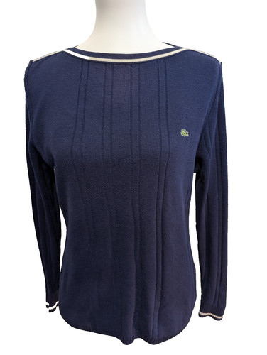 Pull lacoste vintage bleu - pull,
