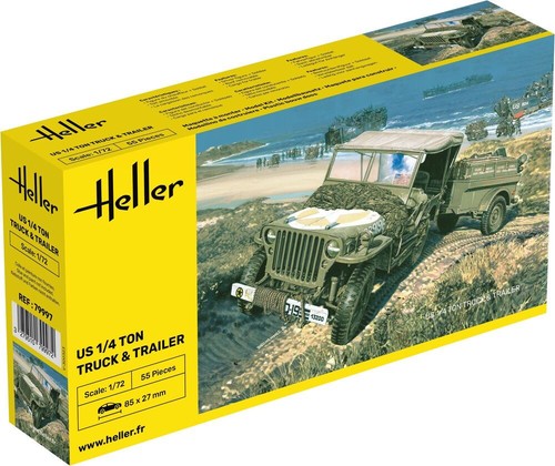 Heller jeep et - jeep, remorque