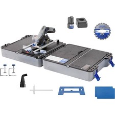 Dremel Station de sciage mobile avec Scie circulaire de table à onglet, radiale