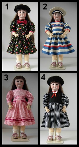Robe poupée ancienne sfbj - poupée,