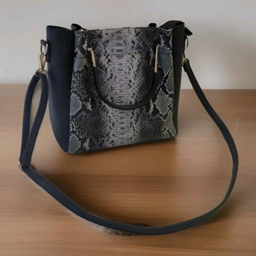 Sac besace noir motifs - besace,