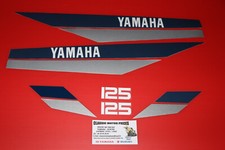 125 DTMX 1980 DE COULEUR ROUGE EMBLEME/STICKERS COMPATIBLE POUR RESERVOIR+CACHE