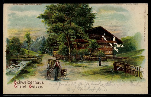 Lithographie maison suisse - lithographie,