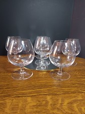 Set of 6 Cognac Tasting Glasses 12cm Crystal Signed Cristal Sevres France 