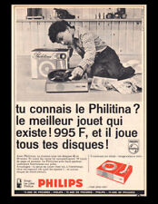 PUB / ADVERTISEMENT / AD PHILIPS toy Le PHILITINA record turntable vintage 1966