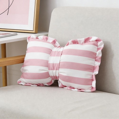 Coussin rose rayures et - rose, à