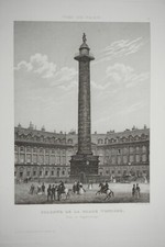 GRAVURE VUE PARIS COLONNE