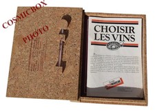 coffret caviste en liège cadeau LIVRE de CAVE pour vieux vins avec thermomètre