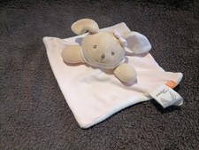 Doudou plat lapin bio blanc