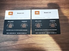 Original Vintage JBL L65 Foilcal Badges ALUMINUM Pair OEM serial #49020 + 49023 
