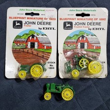 Lot Of 3 ERTL Blueprint Miniature John Deere Tractors #1301 #1303 +1