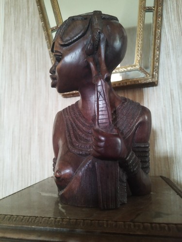 Buste femme africaine bois - femme, en