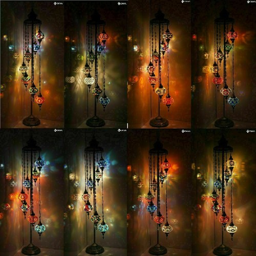 Lampadaire mosaïque fait - lampadaire,