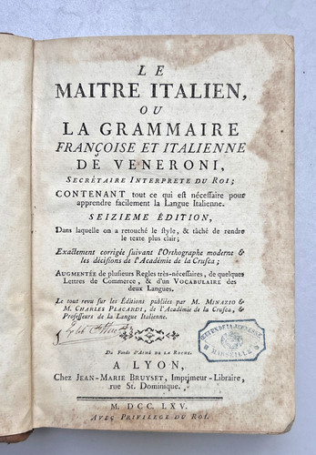 Veneroni grammaire - veneroni, –