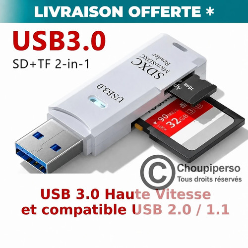 Lecteur reader adaptateur usb - adaptateur,