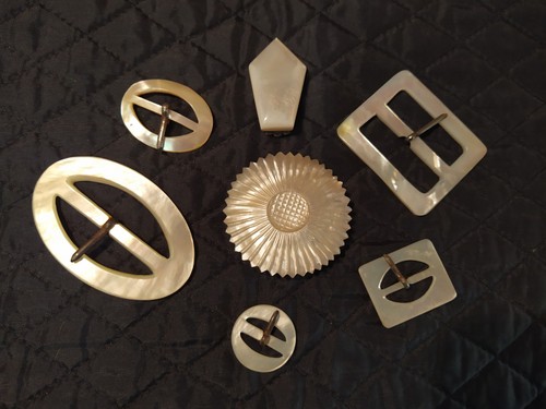 Lot boucles ceinture nacre - lot, en