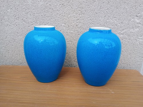 Paire vases boch - vases, louvière