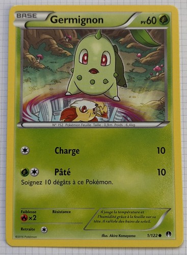 Carte pokémon 122 germignon - carte,