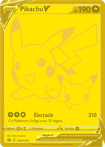 Carte pokémon pikachu - pokémon, pikachu-v