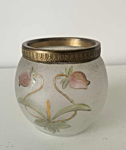 Petit vase boule - effet, givré